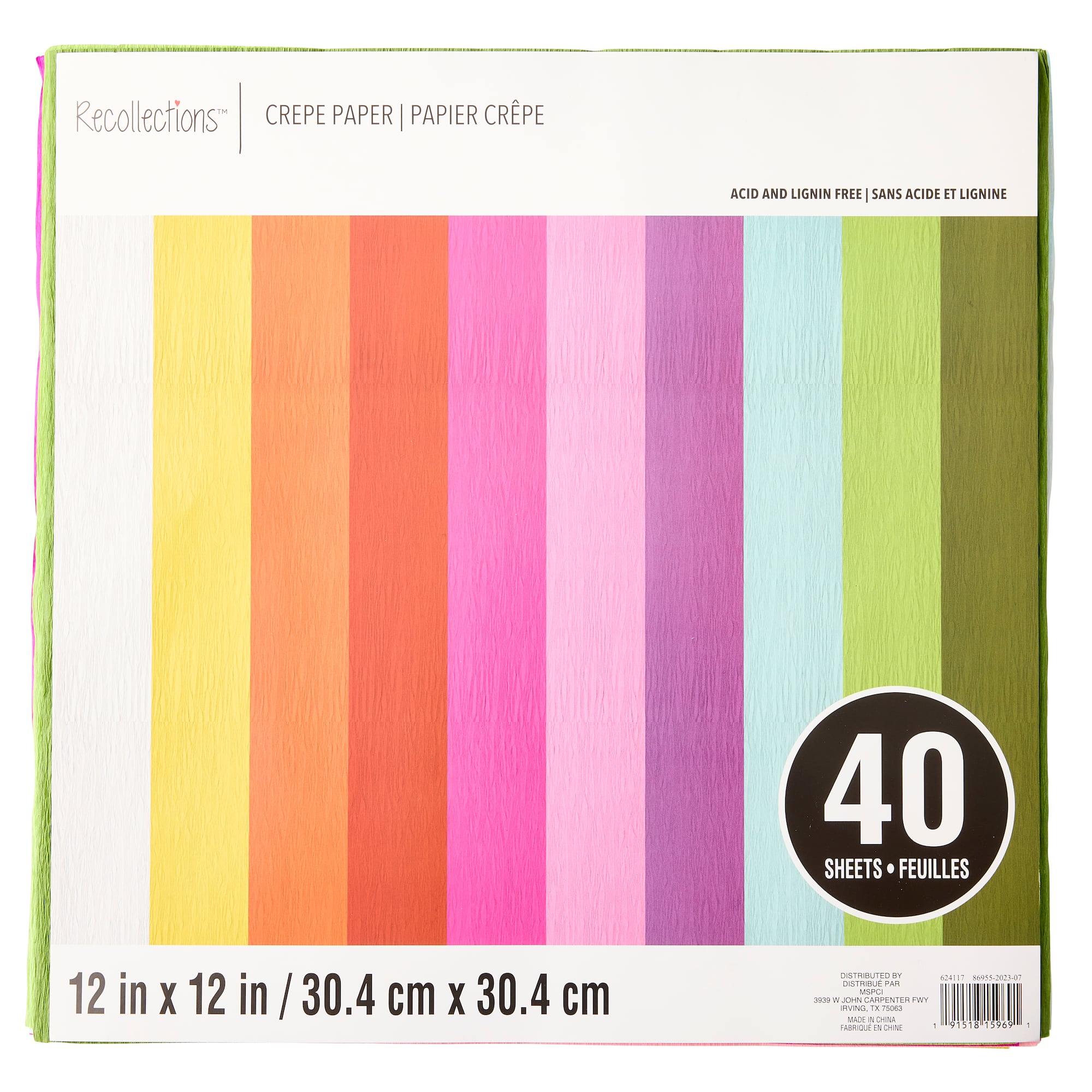 12 Packs: 40 ct. (480 total) Fiesta 12" x 12" Crepe Paper by Recollections™